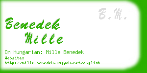 benedek mille business card